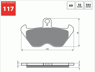 Bmw R1100 Gs  93-99 Gold Ön Fren Balatası 117 AD Serisi