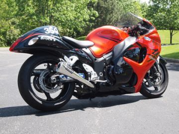 Suzuki Gsx R1300 Hayabusa Brock's Alien Head Paslanmaz Çelik Çift Tüp Egzoz (2008-14)