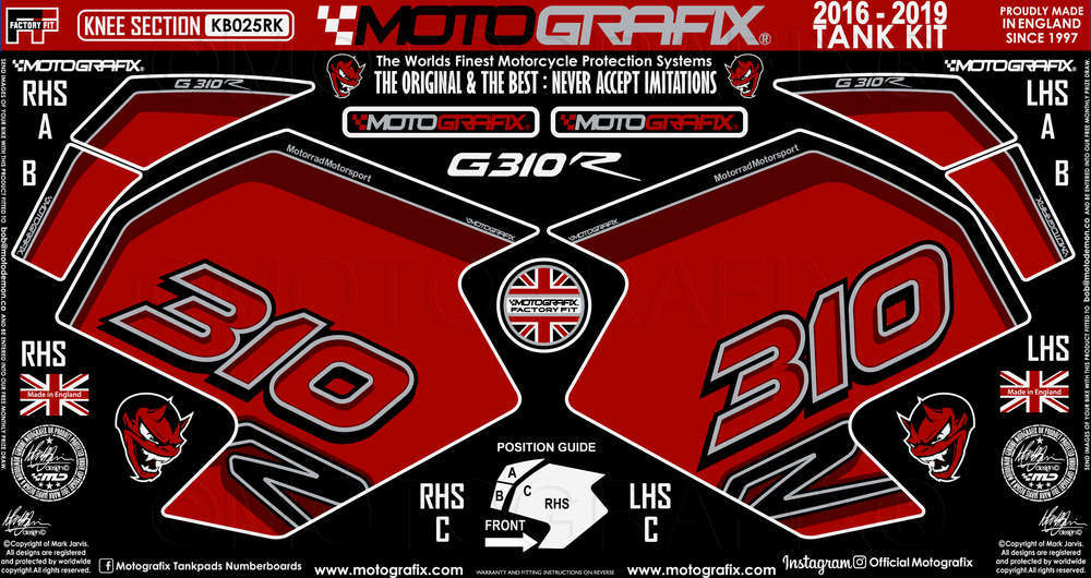 Bmw G310 R 2016-2019 Motografix Depo Sticker Seti