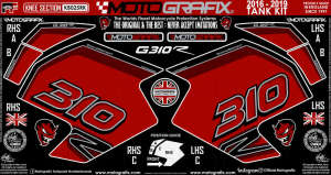 Bmw G310 R 2016-2019 Motografix Depo Sticker Seti