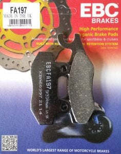Kawasaki Ninja 250R 08-12 Ebc Organik Ön Fren Balatası-FA197