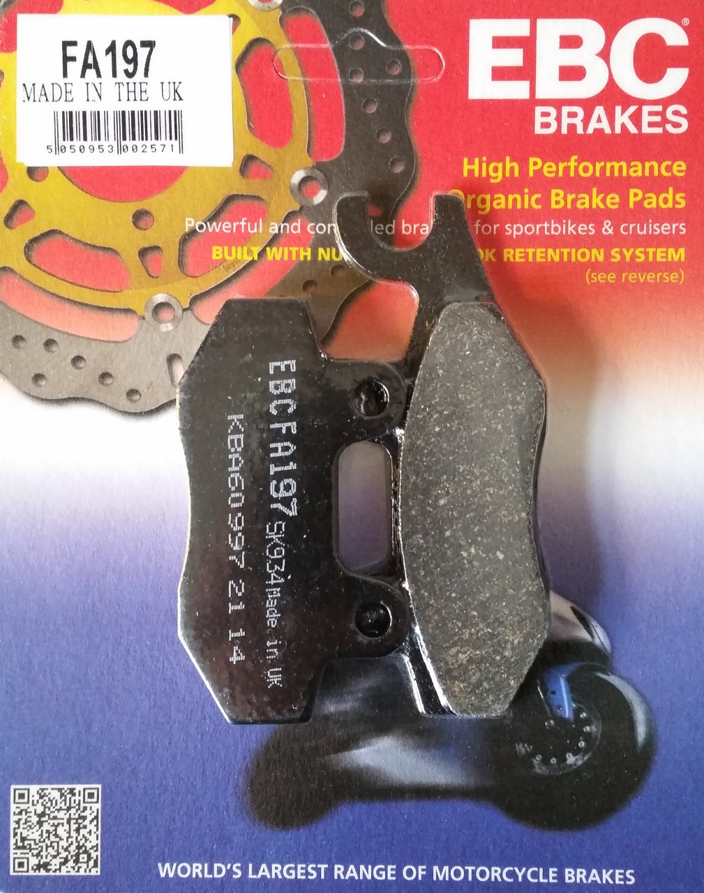 Kawasaki Ninja 250R 08-12 Ebc Organik Arka Fren Balatası-FA197