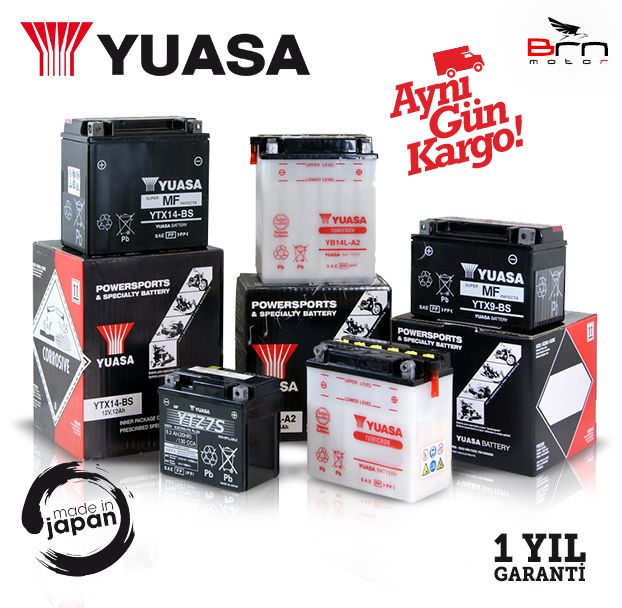 Kawasaki ZX 12R Yuasa Akü 2000+ YTX14-BS | Yuasa | Kawasaki ZX 12R