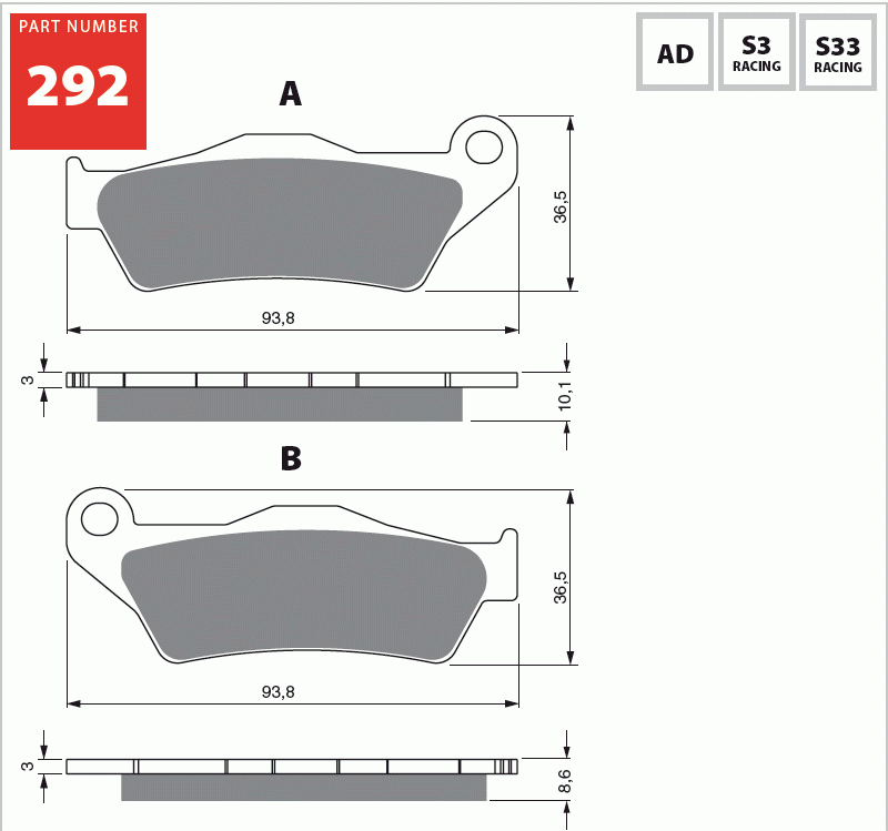 Bmw r1200gs 04-07 Gold Arka Fren Balatası 292 S3 Serisi