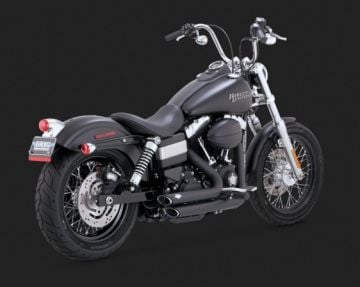 Vance & Hines Street Bob SHORTSHOTS STAGGERED Siyah Egzoz 47227