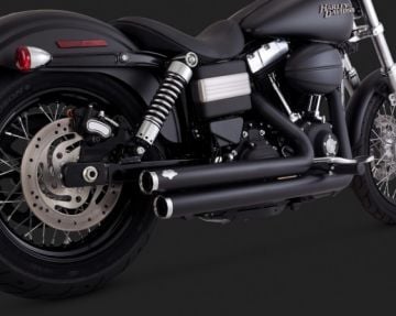 Vance & Hines Street Bob BIG SHOTS STAGGERED Siyah Egzoz 47935