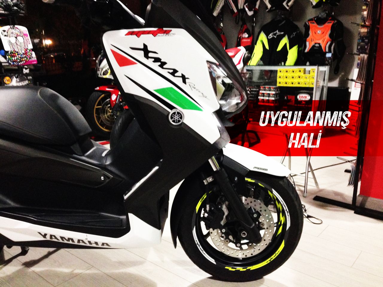 Gp Racing Xmax GP Racing Xmax Jant Sticker Seti Fosfor Sarı | Motoinkz | GP Racing ...