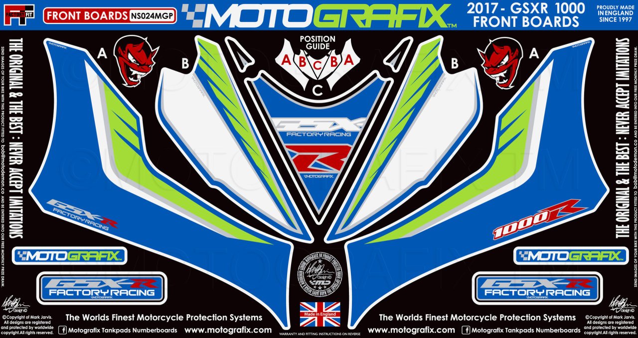 Suzuki Gsx R1000 2017 Model Motografix Damla Sticker