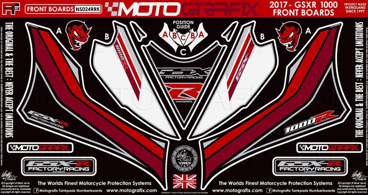 Suzuki Gsx R1000 2017 Model Motografix Damla Sticker