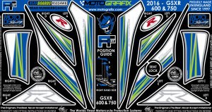 Suzuki Gsx R600 Gsx R750 2011-2012 Model Motografix Damla Sticker