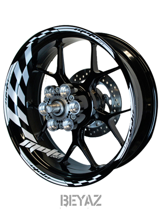 GP Racing Xmax Jant Sticker Seti Beyaz