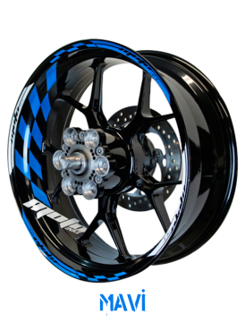 GP Racing Xmax Jant Sticker Seti Mavi