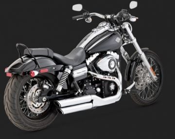 Vance & Hines 2014 Street Bob TWIN SLASH 3″ Slip On Egzoz 16845