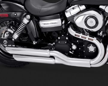 Vance & Hines 2014 Street Bob TWIN SLASH 3″ Slip On Egzoz 16845