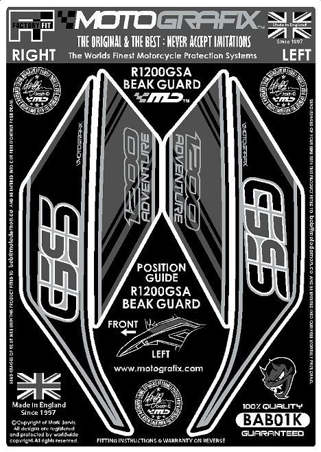 Bmw R 1200 GS Advanture Motografix Kafa Sticker