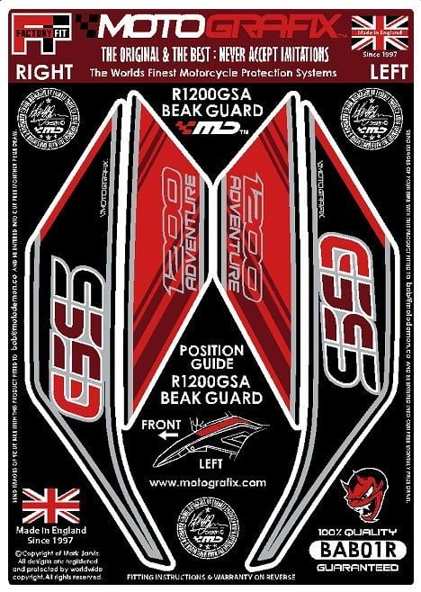 Bmw R 1200 GS Advanture Motografix Kafa Sticker