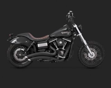 Vance & Hines 2014 Street Bob Süper Radius Black Çift Tüp Komple Egzoz 46053