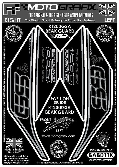 Bmw R 1200 GS Advanture Motografix Kafa Sticker