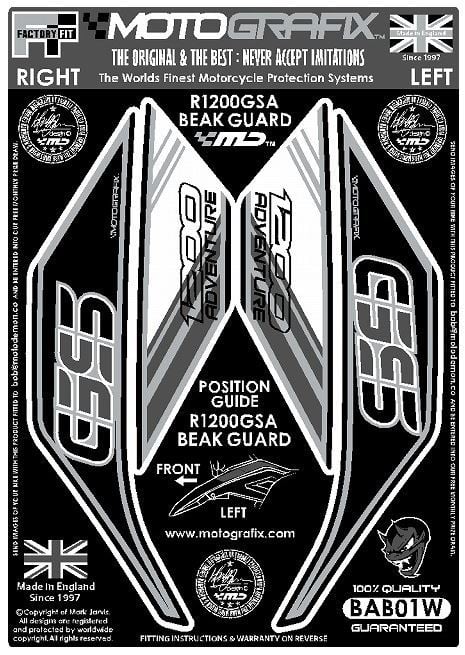 Bmw R 1200 GS Advanture Motografix Kafa Sticker