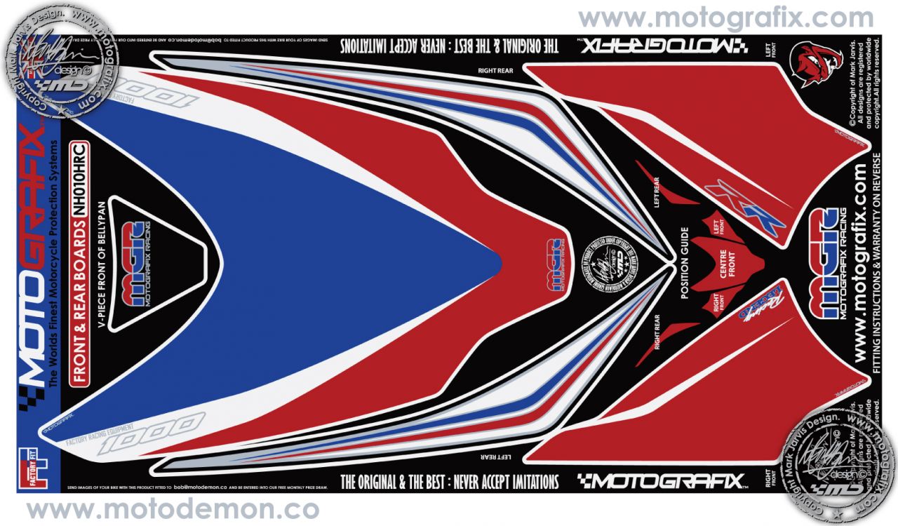 Honda Cbr 1000RR 2008-2011 Model Motografix Damla Sticker