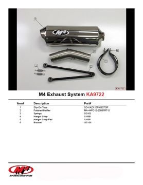 Kawasaki Zx10r 2008-2010 M4 Paslanmaz Çelik Tüp Egzoz