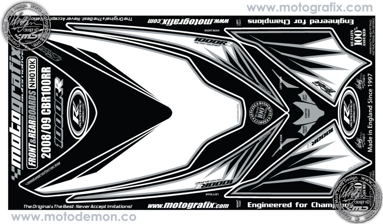Honda Cbr 1000RR 2008-2011 Model Motografix Damla Sticker