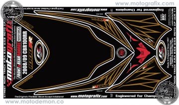 Honda Cbr 1000RR 2008-2011 Model Motografix Damla Sticker