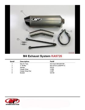 Kawasaki Zx10r 2008-2010 M4 Titanyum Tüp Egzoz