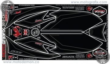 Honda Cbr 1000RR 2012-2014 Model Motografix Damla Sticker