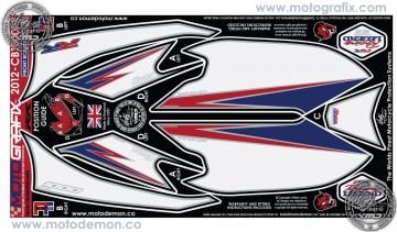 Honda Cbr 1000RR 2012-2014 Model Motografix Damla Sticker