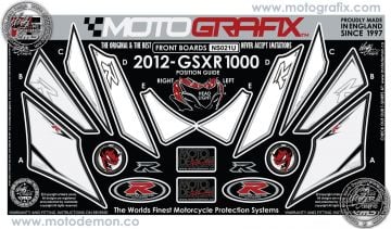 Suzuki Gsx R1000 2009-2012 Model Motografix Damla Sticker