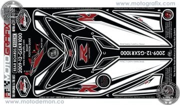 Suzuki Gsx R1000 2009-2012 Model Motografix Damla Sticker