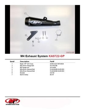 Kawasaki Zx10r 2008-2010 M4 GP Serisi Siyah Tüp Egzoz