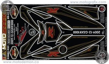Suzuki Gsx R1000 2009-2012 Model Motografix Damla Sticker