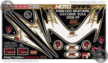 Suzuki Gsx R1300 Hayabusa 2008-2014 Model Motografix Damla Sticker