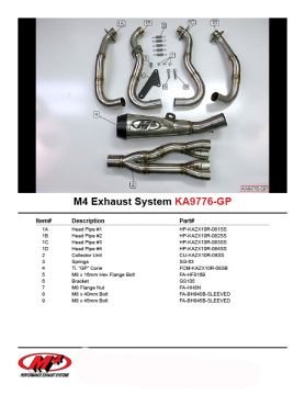 Kawasaki Zx10r 2008-2010 M4 GP Serisi Full Sistem Egzoz Titanyum Tüp
