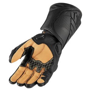 İcon HYPERSPORT GP - BLACK Deri Eldiven