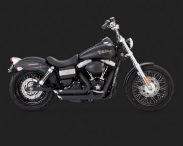 Vance & Hines Wide Glade SHORTSHOTS STAGGERED Siyah Egsoz 47227