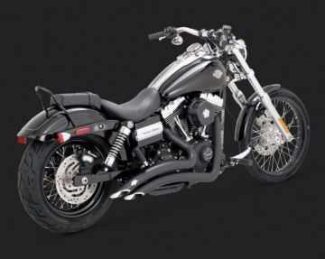 Vance & Hines 2014 Wide Glide  BIG RADIUS 2-INTO-2 BLACK  46061 Komple Egsoz