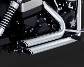 Vance & Hines 2014 Wide Glide SHORTSHOTS STAGGERED Krom Komple Egzoz 17227