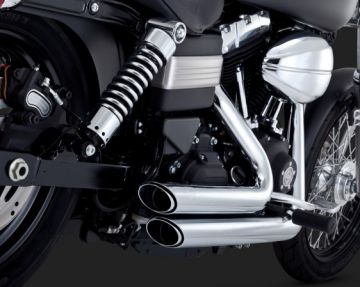 Vance & Hines 2014 Wide Glide SHORTSHOTS STAGGERED Krom Komple Egzoz 17227