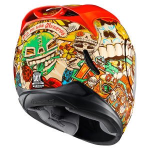 icon Airmada DIA DE LOS MUERTOS - RED Full Face Kask