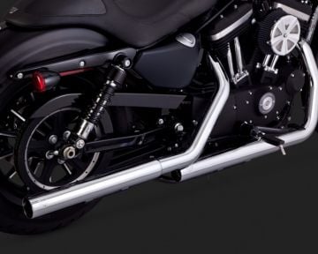 Vance & Hines 2015 Sportster 1200 Custom Super Low STRAIGHTSHOTS HS SLIP-ONS Egzoz 16863