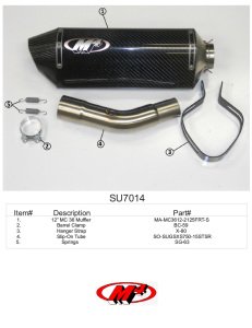Suzuki GSX-S 750  2017+ M4 Slip On Sistem Egzoz