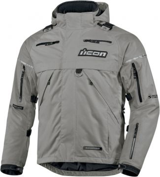 Icon Patrol Gri Su Geçirmez Motosiklet Montu Small