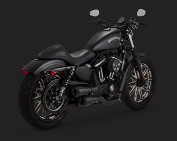 Vance & Hines 2015 Sportster 883 Super Low HI-OUTPUT GRENADES 2-INTO-2 BLACK Egzoz 46854