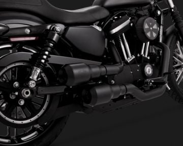 Vance & Hines 2015 Sportster 883 Super Low HI-OUTPUT GRENADES 2-INTO-2 BLACK Egzoz 46854
