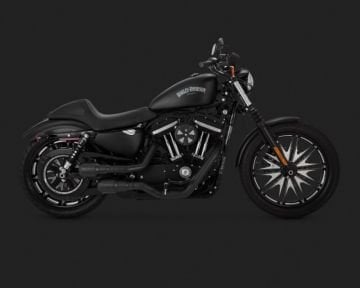 Vance & Hines 2015 Sportster 883 Super Low HI-OUTPUT GRENADES 2-INTO-2 BLACK Egzoz 46854