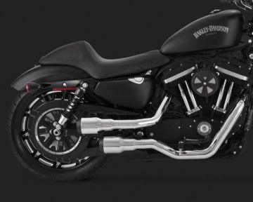 Vance & Hines 2015 Sportster 883 Super Low HI-OUTPUT GRENADES 2-INTO-2 BLACK TIP Egzoz 16852