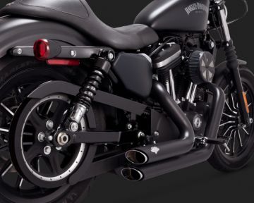 Vance & Hines 2015 Sportster 883 Super Low SHORTSHOTS STAGGERED BLACK Egzoz 47229